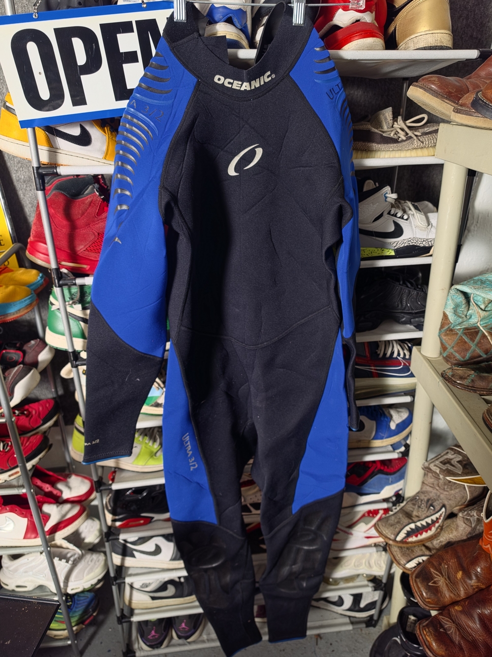 🔥 Men’s Blue & Black Oceanic XL Wetsuit Swim Dive Gear